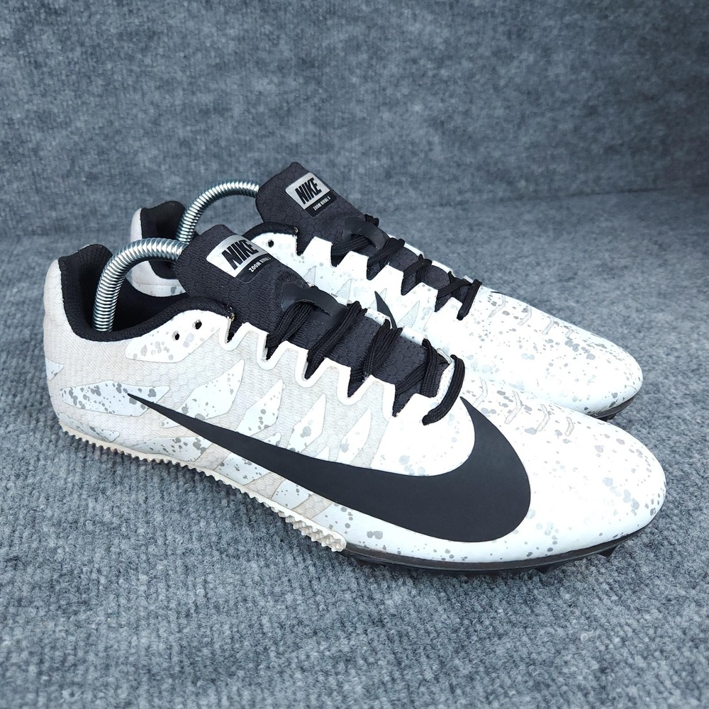 Nike Zoom Rival S Shoes Mens Size 9 White Black Track Spikes Racing 907564-005